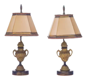 19th C. French Bronze Fragment Lamps ....Of Small Size