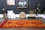 1970s Vintage Handmade Wool Cotton Orange Red High Pile Runner Rug For Sale - Image 10 of 11