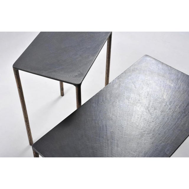 Gold Brass Side Table by Lukasz Friedrich For Sale - Image 8 of 14