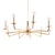 Mid-Century Modern Star-Shaped Chandelier with Brass Arms, 1960s For Sale - Image 12 of 12