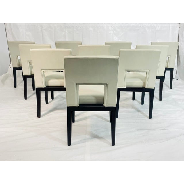 Set of 10 Christian Liaigre “Velin” Solid Oak Dining Chairs for Holly Hunt, Usa For Sale - Image 9 of 18