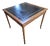 Vintage Drexel Faux Bamboo Chippendale Style Leather Top Game Table For Sale