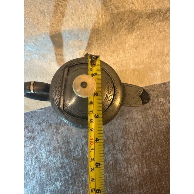 Gray Antique Pewter Coffee/Tea Pot Kettle For Sale - Image 8 of 12