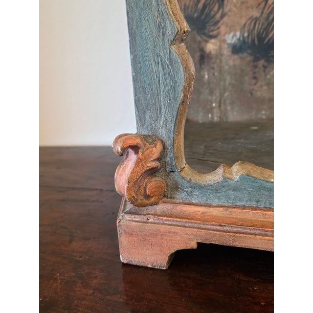 18th Century Italian Venetian Rococo Period Carved Polychrome Painted Wood Niche Shrine For Sale In Dallas - Image 6 of 18