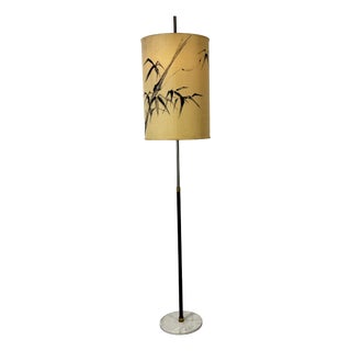 Mid-Century Modernist Italian Floor Lamp with Marble Base, 1950s For Sale