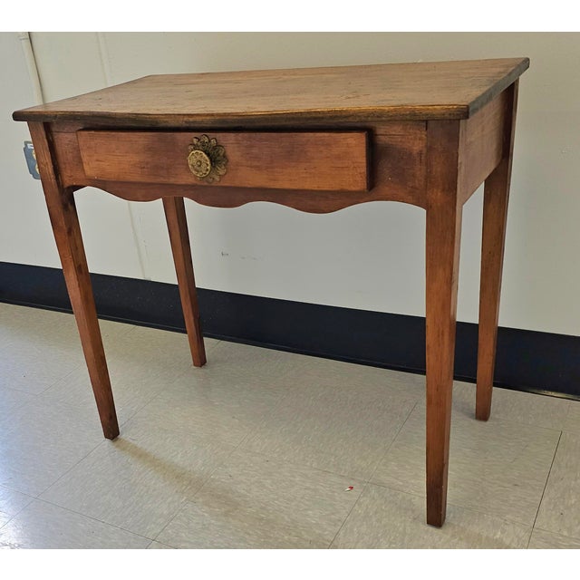 Early American Style Oak Single Drawer Sofa Table, Circa 1920s For Sale - Image 4 of 7