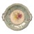 Antique Porcelain Cookie / Cake Serving Plate With Ribbon Bow Handle For Sale