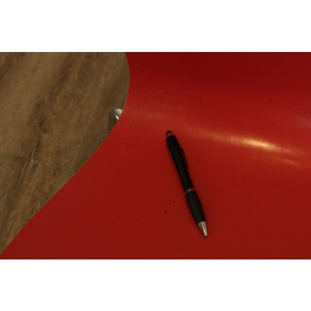 Knoll Studio Sprite Red Molded Plywood Chrome Base Side Chair For Sale - Image 12 of 13
