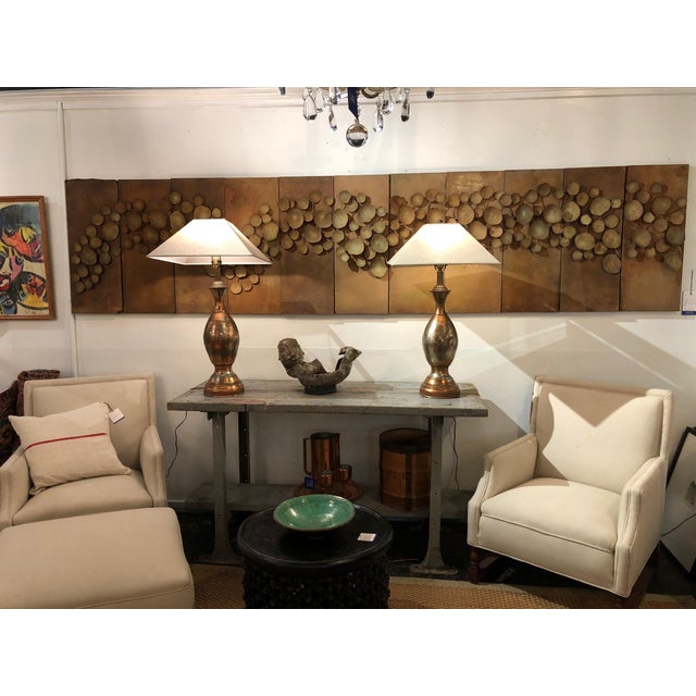 Mini Lily Pad Panels In The Manner Of Curtis Jere Set Of 3 Chairish