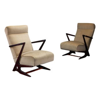 Mid-Century Modern Armchairs, 1960s, Set of 2 For Sale