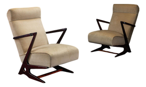 Mid-Century Modern Armchairs, 1960s, Set of 2