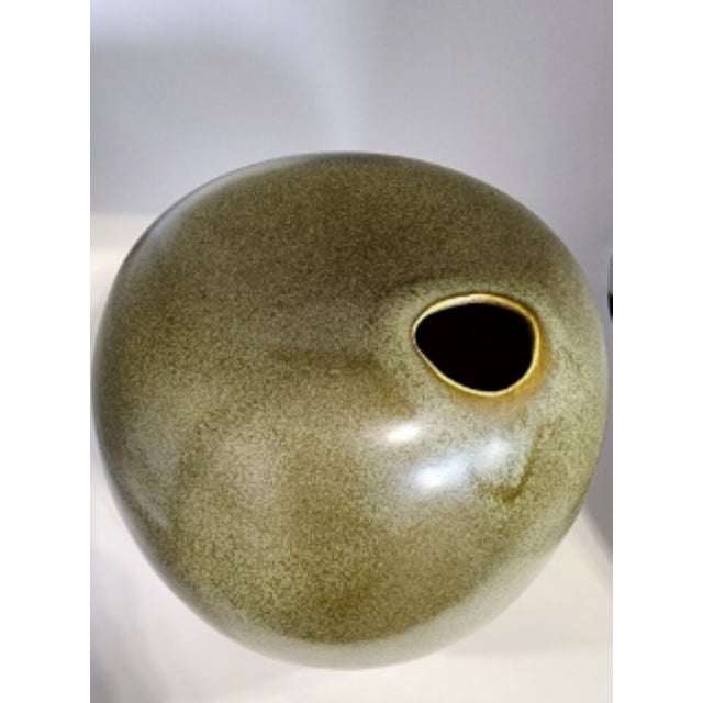 Unique Hand-Thrown Studio Abstract Pottery Vase For Sale - Image 4 of 5