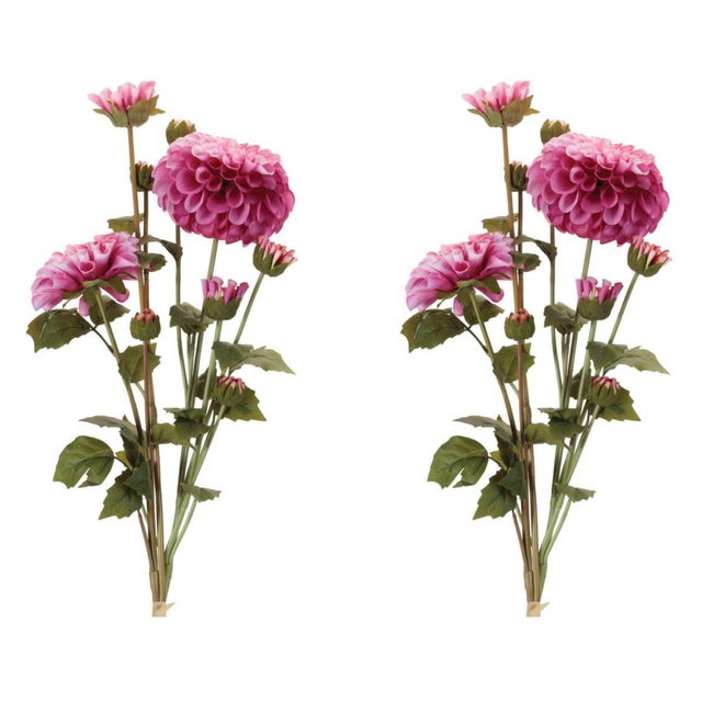 Rustic Zinnia Flower Bundle (Set of 2) For Sale - Image 3 of 3