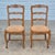 This is a lovely pair of vintage French country ladder back rush seat chairs. Only 2 chairs available. They can be used as...