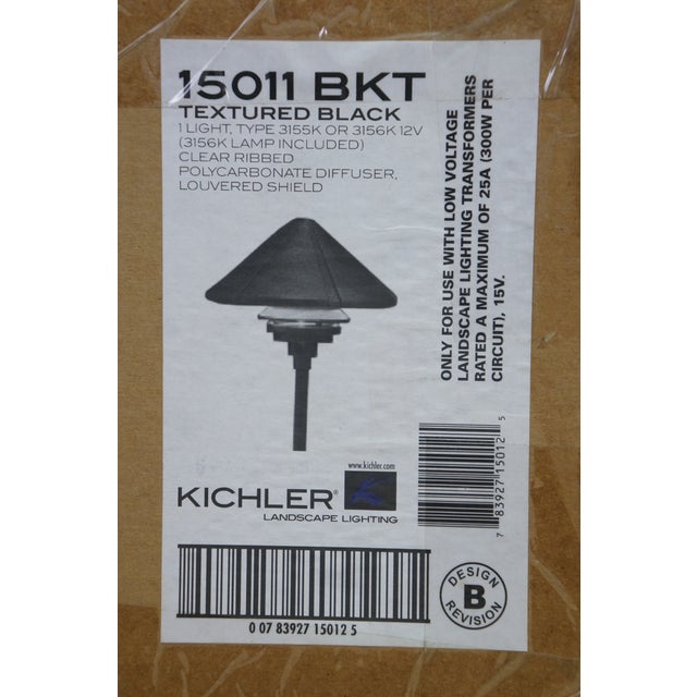 Kichler Textured Black Outdoor Landscape Six Groove Post Light Heads 15011 - a Pair For Sale - Image 16 of 18