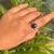 Certified 5 Carat Natural Blue Sapphire Cocktail Ring With Diamonds in 18k Gold Size 6.5 For Sale - Image 10 of 15