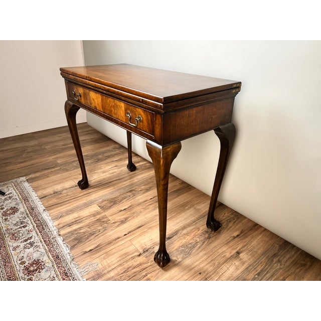 Antique Georgian Style Chippendale Game Table C. Early 20th Century For Sale - Image 4 of 9