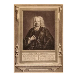Johannes Wesselius Portrait: An 18th Century Engraving/Etching by Houbraken, 1741
