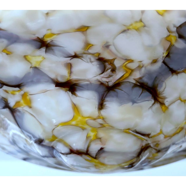 Art Deco Pendant Light in Amber Marble Glass, 1930s For Sale - Image 17 of 18