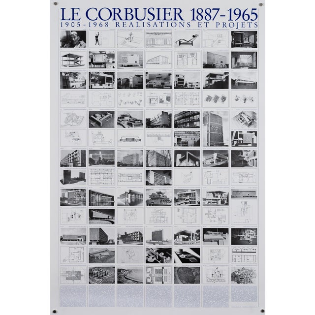 Le Corbusier Exhibition Poster, 1987 For Sale - Image 9 of 9