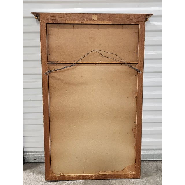 Antique Early 20th Century Federal Style Eglomise Giltwood Mirror For Sale - Image 16 of 17