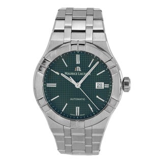 Maurice Laroix Aikon Automatic Date 42mm AI6008-ss00f-630-D Green Steel Watch For Sale