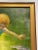 Beautiful Vintage Painting on Canvas of a Child in a Pond. Features a dreamy color palette of greens, blues, and gold....