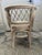 Vintage Coastal Rattan Bistro Set With Glass Table & Two Barrel Chairs For Sale - Image 12 of 18