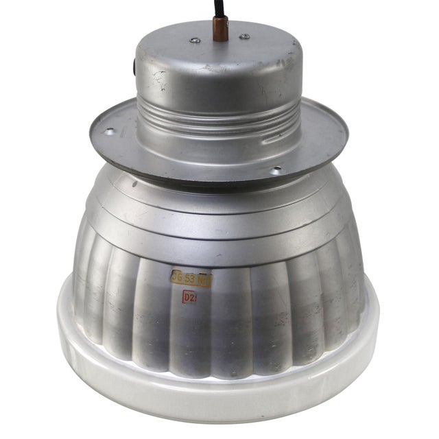 Mid-Century Modern Vintage Industrial Mercury Glass Pendant Lamp by Adolf Meyer for Zeiss Ikon For Sale - Image 3 of 14