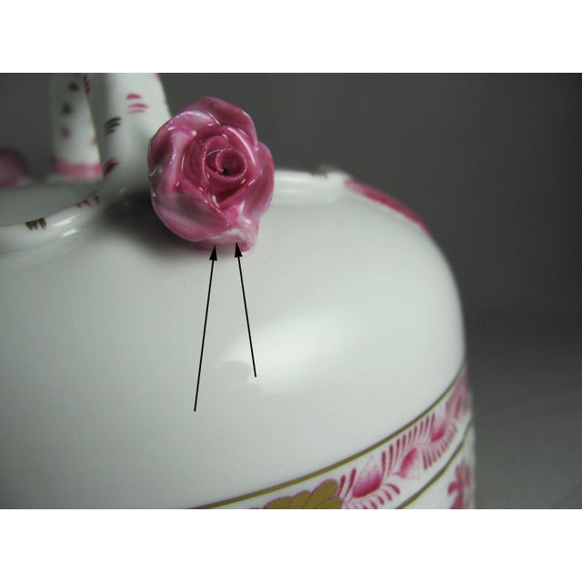 7-1/2" Herend Chinese Bouquet Raspberry Round Cheese Dish For Sale - Image 6 of 13