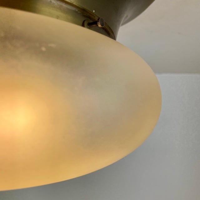 Gold Brass and Murano Glass Ceiling Lamp, Italy, 1960s For Sale - Image 8 of 17
