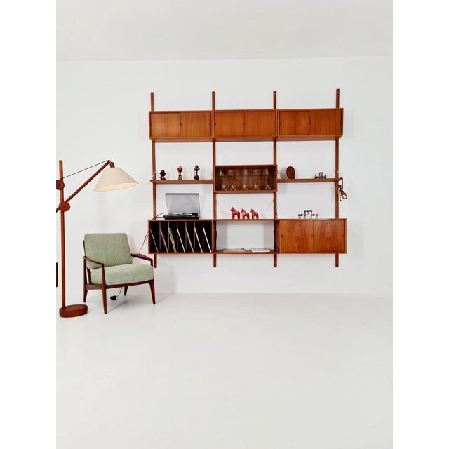 Big Mid century Danish Teak Wall Unit with 5 cabinets by Poul Cadovius for Cado, Denmark, 1960s Danish design by Poul...