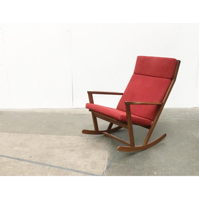 Mid-Century Danish Rocking Chair by Poul Volther for Frem Røjle For Sale - Image 9 of 18