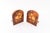 Wood Bookends in Polished Wood with Inlays, 1960s, Set of 2 For Sale - Image 7 of 12