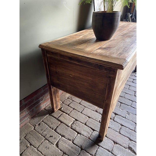 Large Antique Oak Blanket Chest For Sale - Image 6 of 8