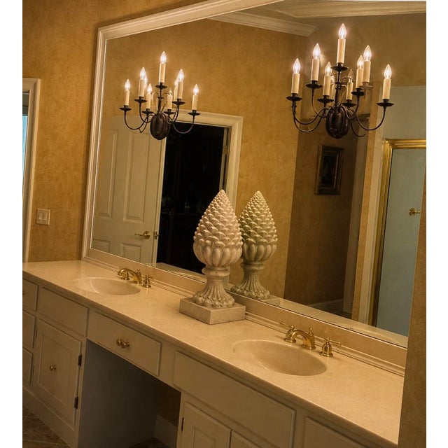 Antique French Wrought Iron Candle Sconces – Electrified 19th Century Wall Lights - a Pair For Sale - Image 10 of 10