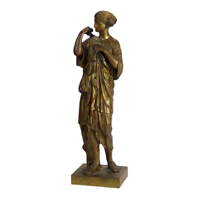 Antique Barbedienne Classical Grand Tour Bronze Sculpture of Diana C1890 For Sale