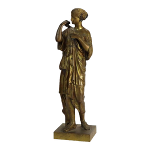 Antique Barbedienne Classical Grand Tour Bronze Sculpture of Diana C1890