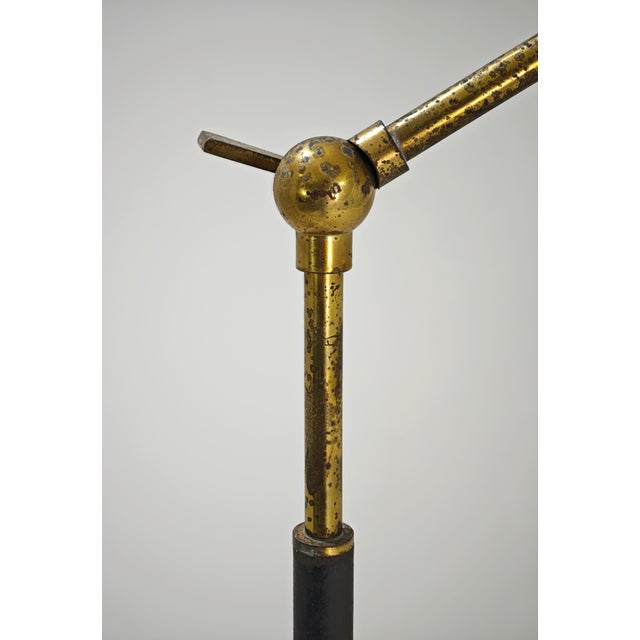 Italian Brass and Marble Floor Lamp, 1950s For Sale - Image 4 of 17