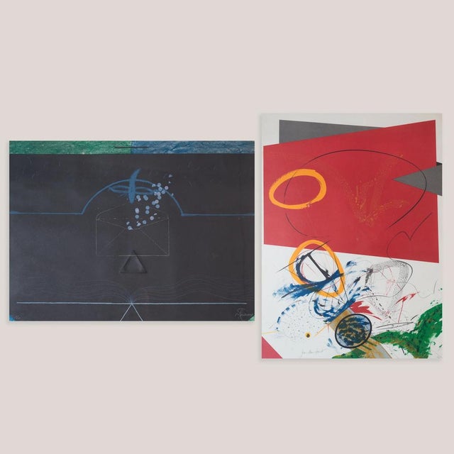 Unknown, Abstract Geometric Compositions, 1980s, Silk-Screen, Set of 2 For Sale - Image 14 of 14