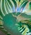 A Vintage Art Nouveaux-Style, Signed Iridescent Thick and Solid "Feather," Vessel/ Vase For Sale - Image 17 of 18
