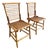 Vintage 1970’s Chinoiserie Bamboo Ladder Back Accent Chair With Woven Rattan Seat, Paul Frankl Style- A Pair For Sale