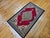 1900 - 1909 Vintage Qum Area Rug, Hand-Knotted Wool, Geometric Medallion Pattern, 3x5, Red & Navy For Sale - Image 5 of 18