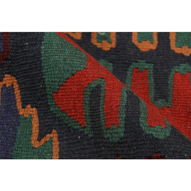 Textile Vintage Shahsavan Kilim With Polychromatic Geometric Patterns, From Rug & Kilim For Sale - Image 7 of 7