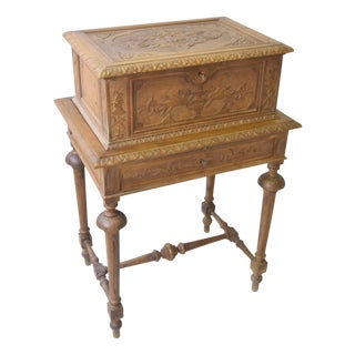 Silver Cutlery Set with Carved Wooden Box, 1890s, Set of 153 For Sale