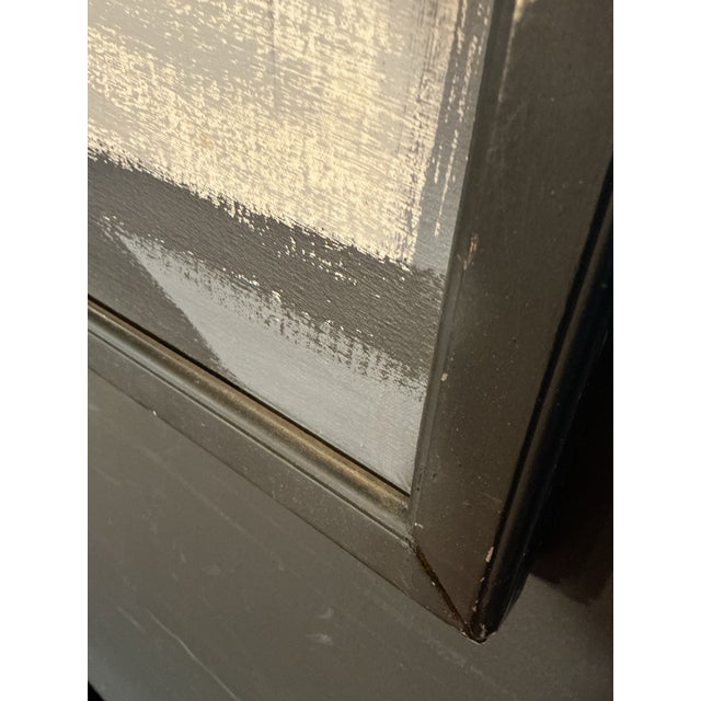 Vintage Framed Abstract Expressionist Acrylic on Canvas Painting Attributed to Nigel Greaves Style For Sale In Greenville, SC - Image 6 of 11