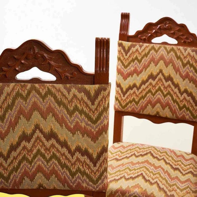 Spool Chairs in Wood, 1970s, Set of 6 For Sale - Image 3 of 11