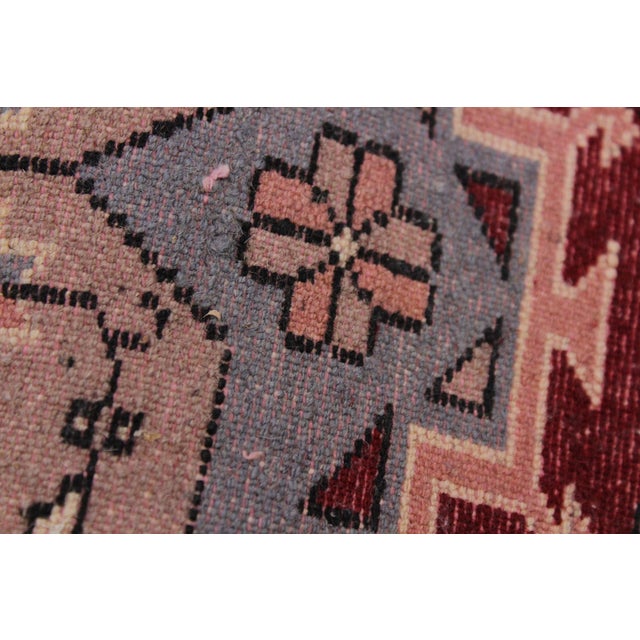 Red Jaldar Pak-Persian Red/Grey Round Rug -1'8 X 1'9 For Sale - Image 8 of 9