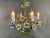 Italian Tole Chandelier with Porcelain Flowers, 1950s For Sale - Image 10 of 18