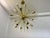 Gold Mid Century Modern Brushed Brass Sputnik Chandelier | Starburst Pendant Light Fixture | Modern Chandelier | For Sale - Image 8 of 9